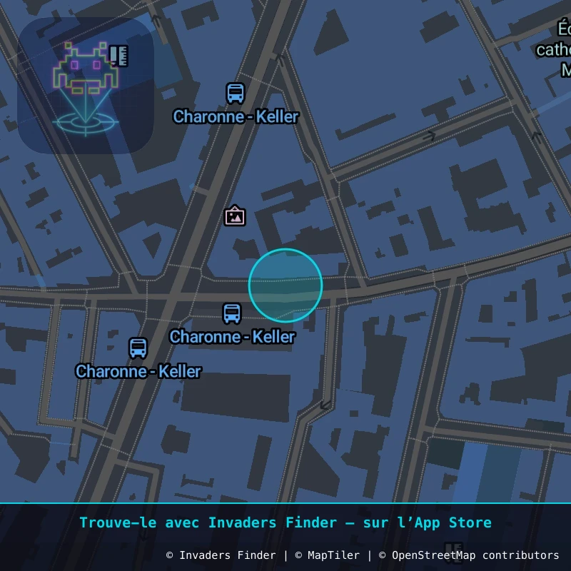 Zone approximative de l'invader PA_85, dans le quartier 11e arrondissement de Paris à Paris. Emplacement exact disponible dans l'app Invaders Finder.