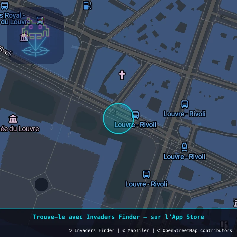 Zone approximative de l'invader PA_860, dans le quartier 1er arrondissement de Paris à Paris. Emplacement exact disponible dans l'app Invaders Finder.