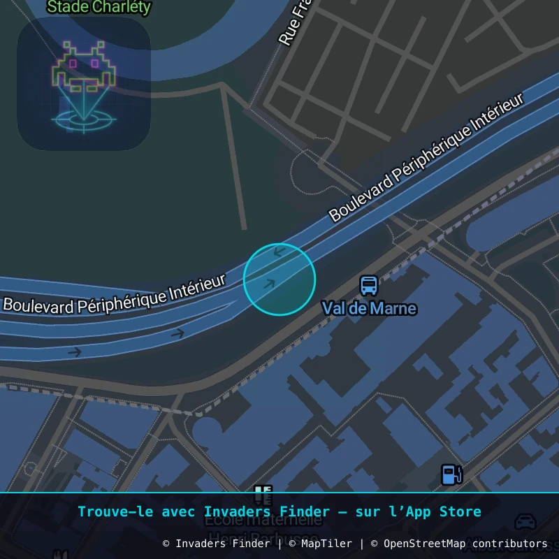 Zone approximative de l'invader PA_863, dans le quartier 13e arrondissement de Paris à Paris. Emplacement exact disponible dans l'app Invaders Finder.