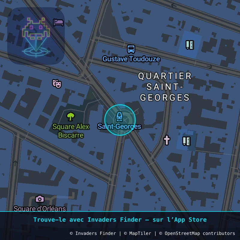 Zone approximative de l'invader PA_864, dans le quartier 9e arrondissement de Paris à Paris. Emplacement exact disponible dans l'app Invaders Finder.