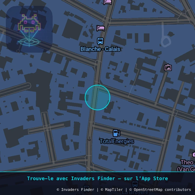 Zone approximative de l'invader PA_865, dans le quartier 9e arrondissement de Paris à Paris. Emplacement exact disponible dans l'app Invaders Finder.