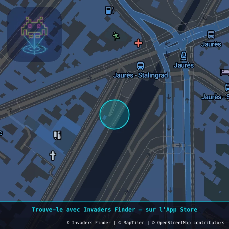 Zone approximative de l'invader PA_872, dans le quartier 10e arrondissement de Paris à Paris. Emplacement exact disponible dans l'app Invaders Finder.