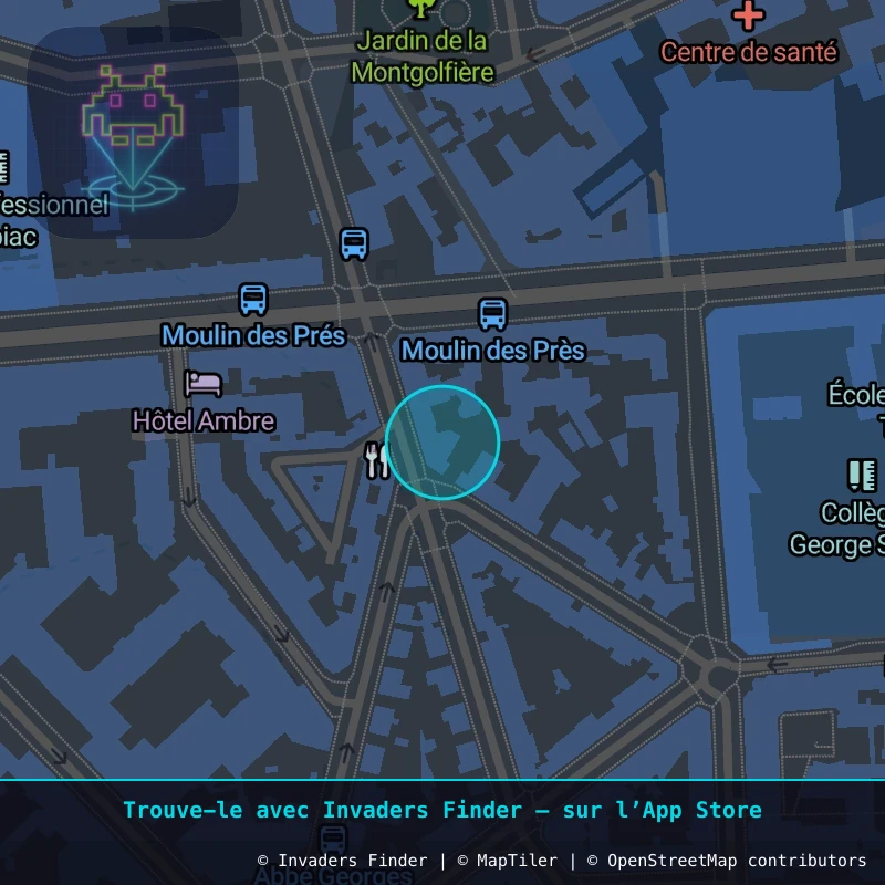 Zone approximative de l'invader PA_875, dans le quartier 13e arrondissement de Paris à Paris. Emplacement exact disponible dans l'app Invaders Finder.