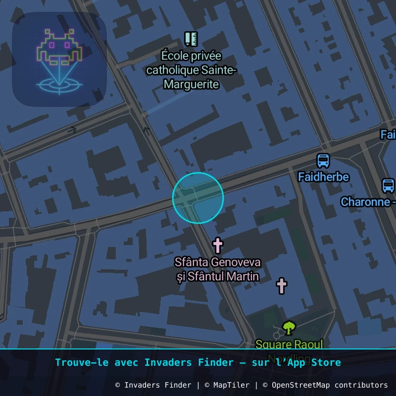 Zone approximative de l'invader PA_886, dans le quartier 11e arrondissement de Paris à Paris. Emplacement exact disponible dans l'app Invaders Finder.