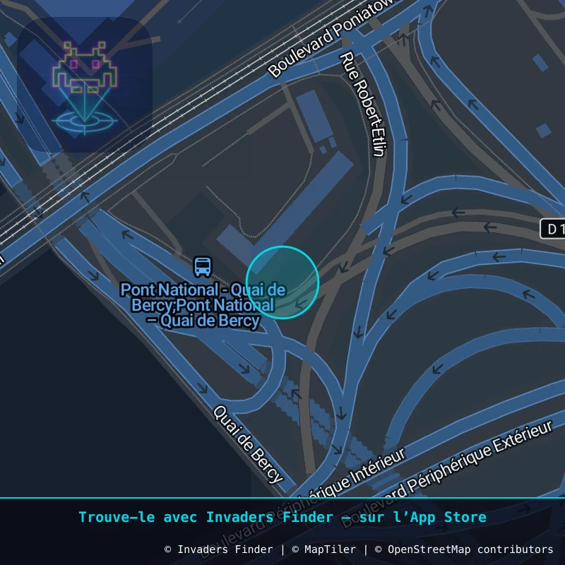 Zone approximative de l'invader PA_887, dans le quartier 12e arrondissement de Paris à Paris. Emplacement exact disponible dans l'app Invaders Finder.