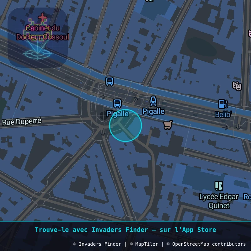 Zone approximative de l'invader PA_900, dans le quartier 9e arrondissement de Paris à Paris. Emplacement exact disponible dans l'app Invaders Finder.