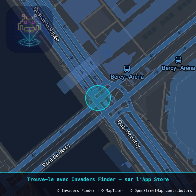 Zone approximative de l'invader PA_921, dans le quartier 12e arrondissement de Paris à Paris. Emplacement exact disponible dans l'app Invaders Finder.