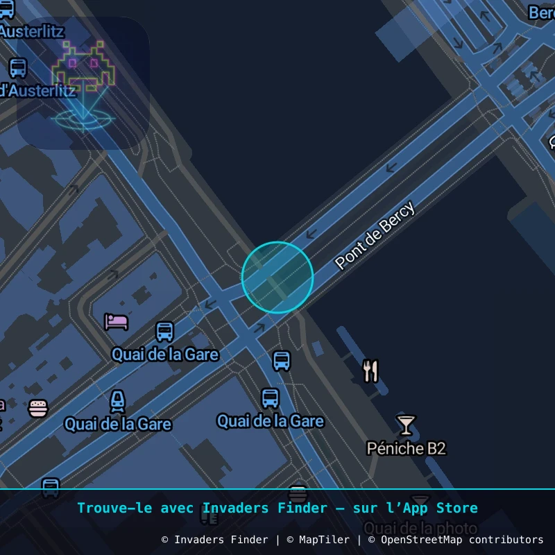 Zone approximative de l'invader PA_922, dans le quartier 13e arrondissement de Paris à Paris. Emplacement exact disponible dans l'app Invaders Finder.