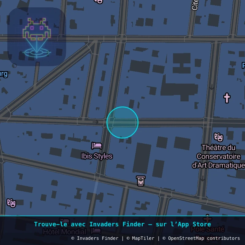 Zone approximative de l'invader PA_930, dans le quartier 9e arrondissement de Paris à Paris. Emplacement exact disponible dans l'app Invaders Finder.