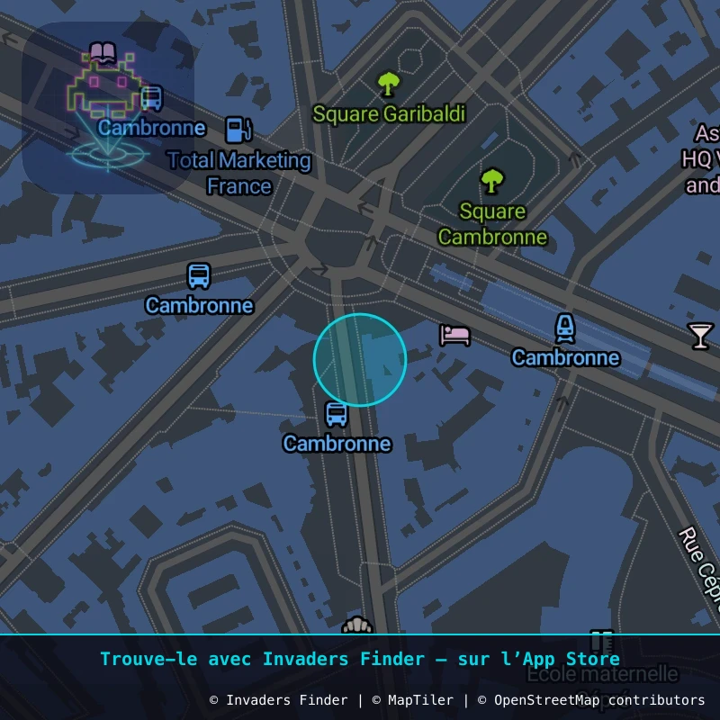 Zone approximative de l'invader PA_935, dans le quartier 15e arrondissement de Paris à Paris. Emplacement exact disponible dans l'app Invaders Finder.