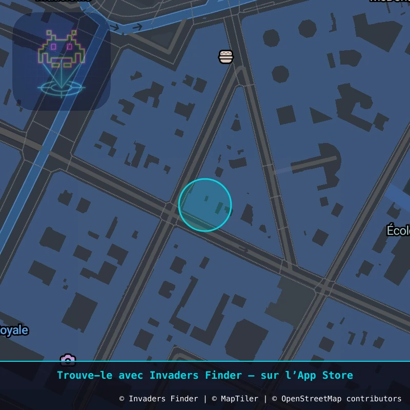 Zone approximative de l'invader PA_952, dans le quartier 1er arrondissement de Paris à Paris. Emplacement exact disponible dans l'app Invaders Finder.