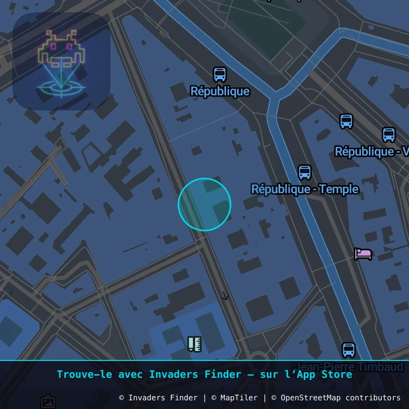 Zone approximative de l'invader PA_955, dans le quartier 3e arrondissement de Paris à Paris. Emplacement exact disponible dans l'app Invaders Finder.