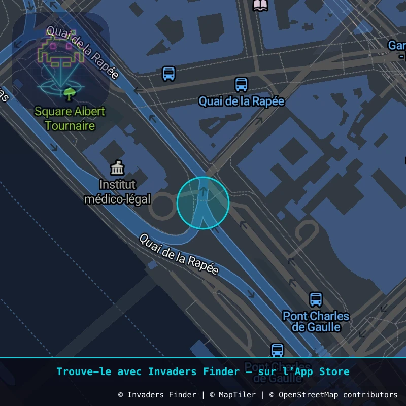 Zone approximative de l'invader PA_957, dans le quartier 12e arrondissement de Paris à Paris. Emplacement exact disponible dans l'app Invaders Finder.