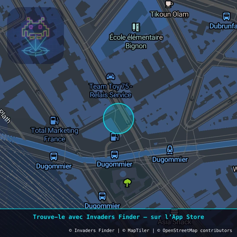 Zone approximative de l'invader PA_97, dans le quartier 12e arrondissement de Paris à Paris. Emplacement exact disponible dans l'app Invaders Finder.