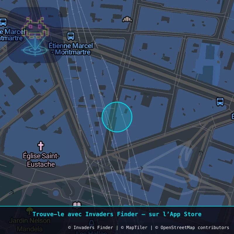 Zone approximative de l'invader PA_978, dans le quartier 1er arrondissement de Paris à Paris. Emplacement exact disponible dans l'app Invaders Finder.