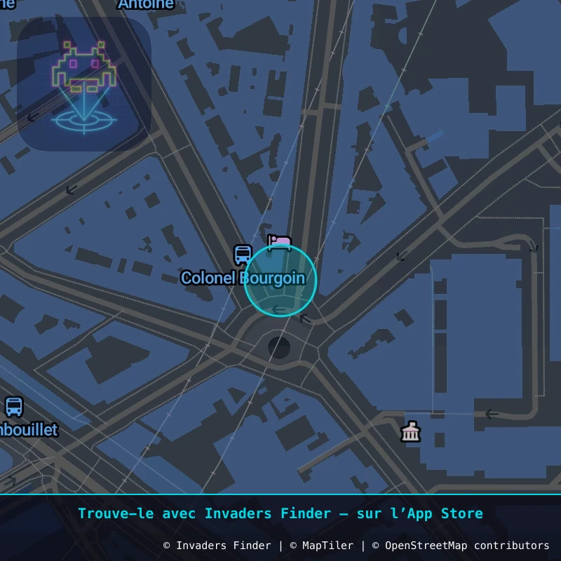 Zone approximative de l'invader PA_981, dans le quartier 12e arrondissement de Paris à Paris. Emplacement exact disponible dans l'app Invaders Finder.
