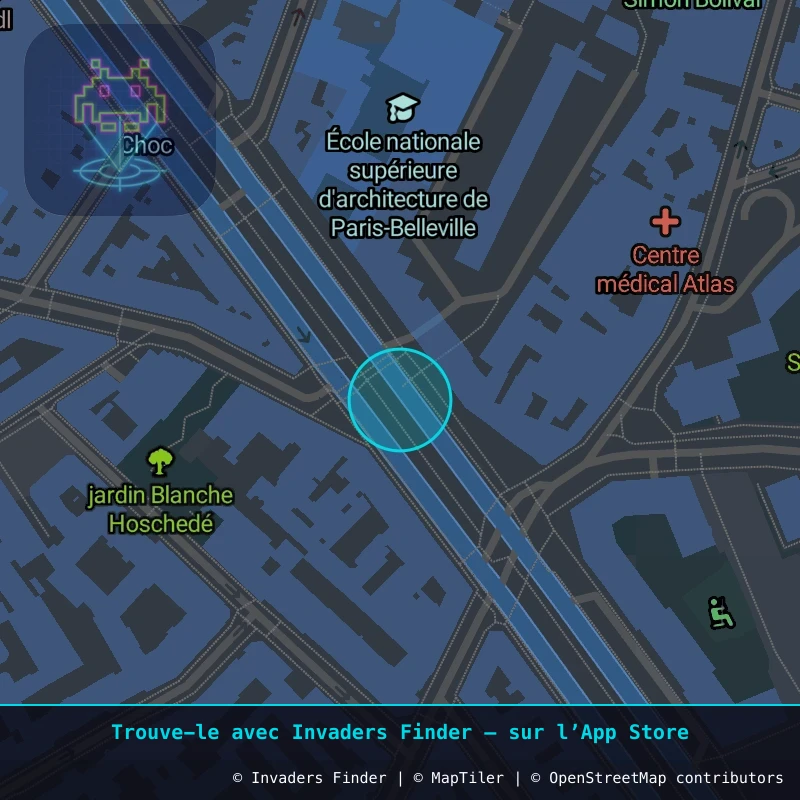 Zone approximative de l'invader PA_991, dans le quartier 10e arrondissement de Paris à Paris. Emplacement exact disponible dans l'app Invaders Finder.