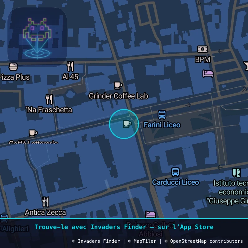 Zone approximative de l'invader RA_03, dans le quartier San Rocco, Ravenne à Ravenne. Emplacement exact disponible dans l'app Invaders Finder.