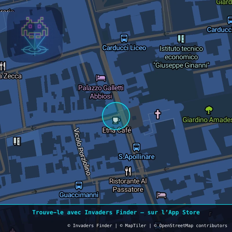 Zone approximative de l'invader RA_09, dans le quartier San Rocco, Ravenne à Ravenne. Emplacement exact disponible dans l'app Invaders Finder.
