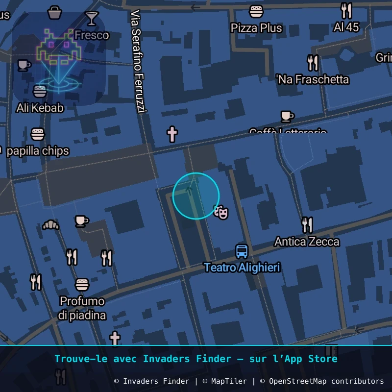 Zone approximative de l'invader RA_11, dans le quartier San Rocco, Ravenne à Ravenne. Emplacement exact disponible dans l'app Invaders Finder.