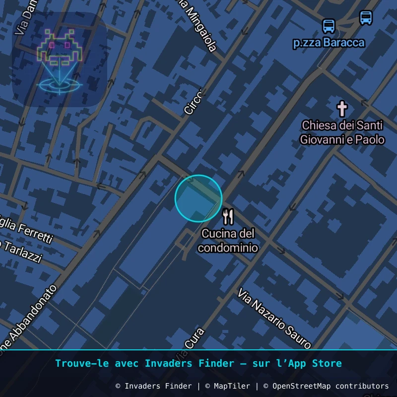 Zone approximative de l'invader RA_18, dans le quartier San Rocco, Ravenne à Ravenne. Emplacement exact disponible dans l'app Invaders Finder.