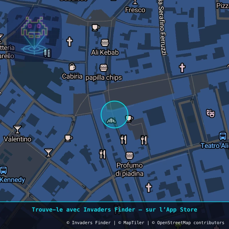 Zone approximative de l'invader RA_19, dans le quartier San Rocco, Ravenne à Ravenne. Emplacement exact disponible dans l'app Invaders Finder.