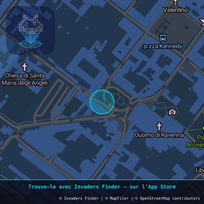 Zone approximative de l'invader RA_28, dans le quartier San Rocco, Ravenne à Ravenne. Emplacement exact disponible dans l'app Invaders Finder.