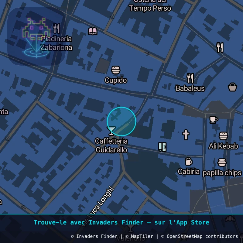 Zone approximative de l'invader RA_32, dans le quartier San Rocco, Ravenne à Ravenne. Emplacement exact disponible dans l'app Invaders Finder.