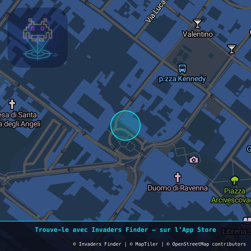 Zone approximative de l'invader RA_37, dans le quartier San Rocco, Ravenne à Ravenne. Emplacement exact disponible dans l'app Invaders Finder.