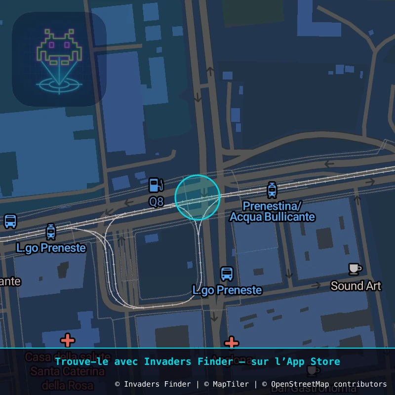 Zone approximative de l'invader ROM_12, dans le quartier Vigne Alessandrine, Rome à Rome. Emplacement exact disponible dans l'app Invaders Finder.