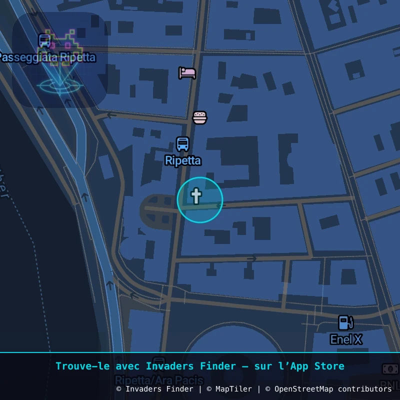Zone approximative de l'invader ROM_37, dans le quartier Pinciano, Rome à Rome. Emplacement exact disponible dans l'app Invaders Finder.