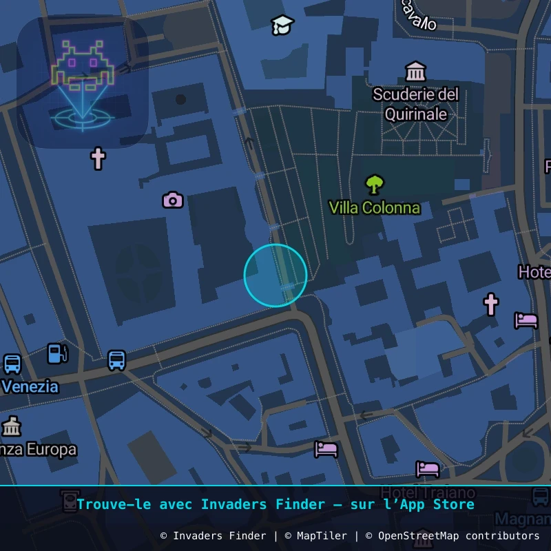 Zone approximative de l'invader ROM_43, dans le quartier Trastevere, Rome à Rome. Emplacement exact disponible dans l'app Invaders Finder.