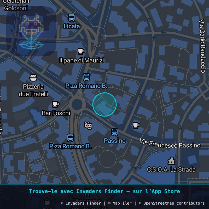 Zone approximative de l'invader ROM_52, dans le quartier San Paolo, Rome à Rome. Emplacement exact disponible dans l'app Invaders Finder.