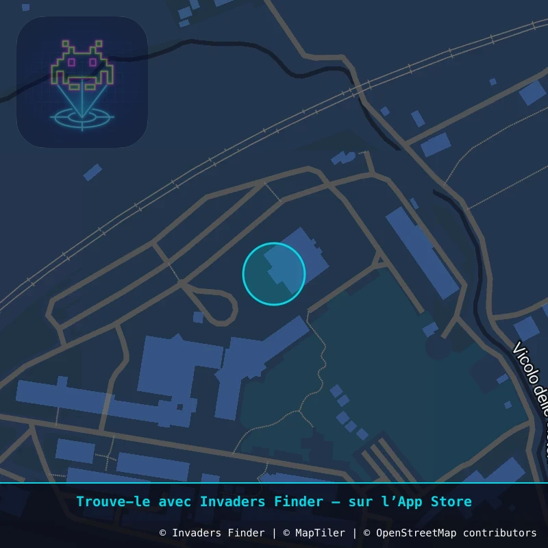Zone approximative de l'invader ROM_72, dans le quartier Centre-ville, Frascati à Rome. Emplacement exact disponible dans l'app Invaders Finder.