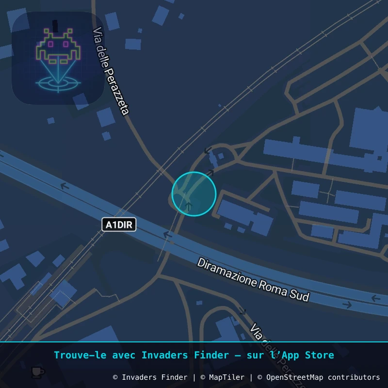 Zone approximative de l'invader ROM_74, dans le quartier Centre-ville, Frascati à Rome. Emplacement exact disponible dans l'app Invaders Finder.