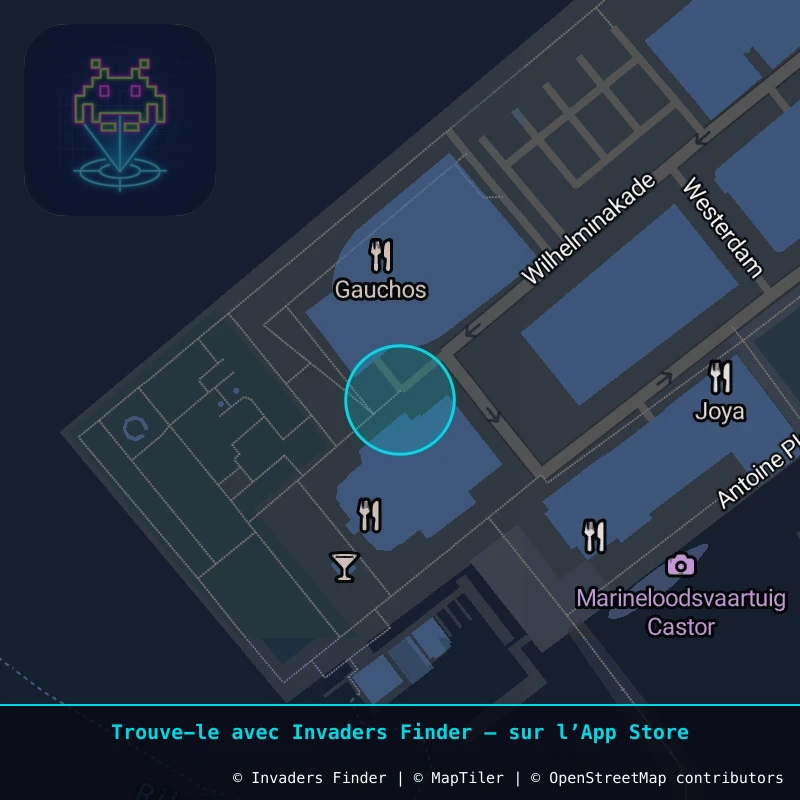Zone approximative de l'invader RTD_09, dans le quartier Cool, Rotterdam à Rotterdam. Emplacement exact disponible dans l'app Invaders Finder.