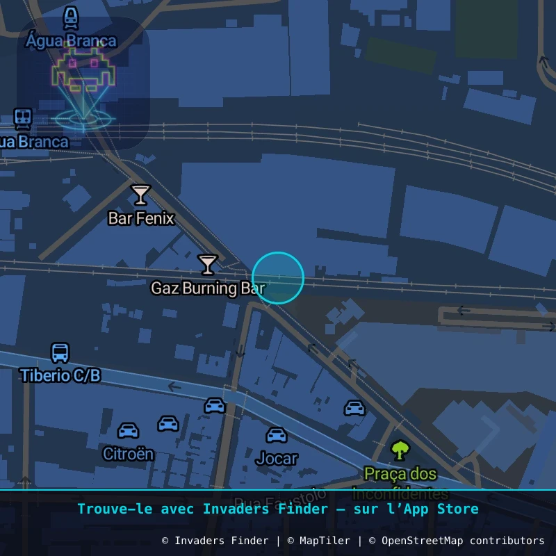 Zone approximative de l'invader SP_25, dans le quartier Bairro Siciliano, São Paulo à São Paulo. Emplacement exact disponible dans l'app Invaders Finder.