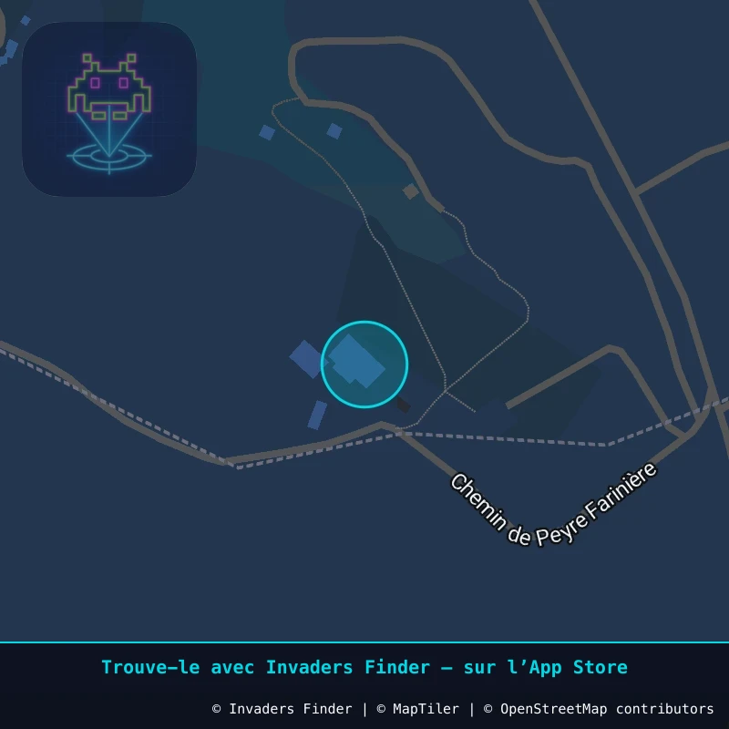 Zone approximative de l'invader TLS_11, dans le quartier Centre-ville, Labastide-de-Penne à Toulouse. Emplacement exact disponible dans l'app Invaders Finder.