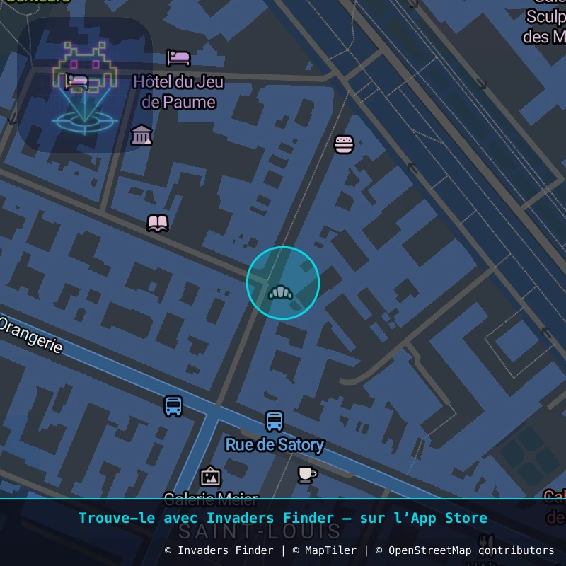 Zone approximative de l'invader VRS_08, dans le quartier Carré au Puits, Versailles à Versailles. Emplacement exact disponible dans l'app Invaders Finder.