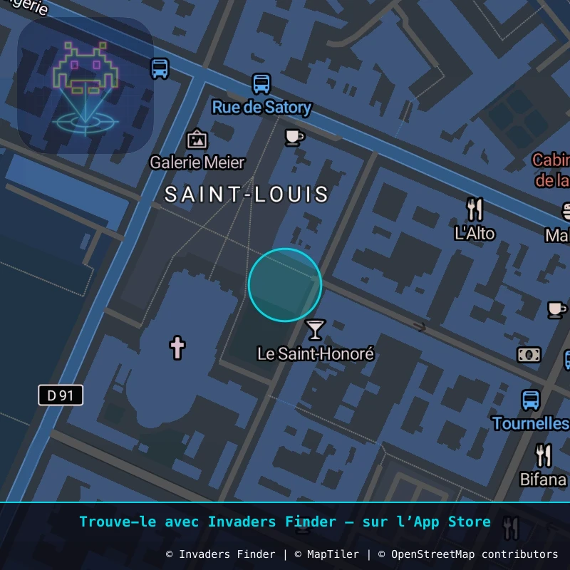 Zone approximative de l'invader VRS_37, dans le quartier Carré au Puits, Versailles à Versailles. Emplacement exact disponible dans l'app Invaders Finder.