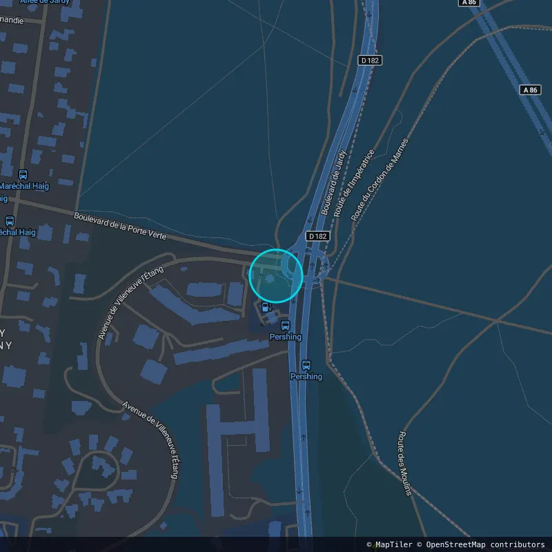 Zone approximative de l'invader VRS_42, dans le quartier Versailles à Versailles. Emplacement exact disponible dans l'app Invaders Finder.