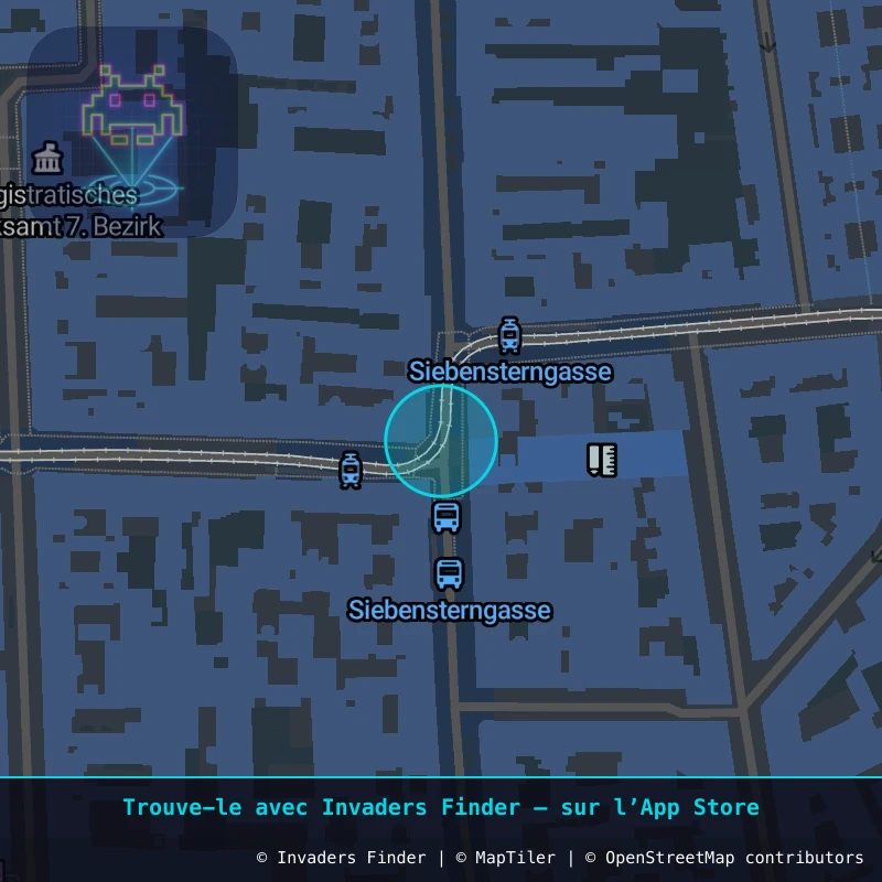 Zone approximative de l'invader WN_03, dans le quartier Magdalenengrund, Vienne à Vienne. Emplacement exact disponible dans l'app Invaders Finder.