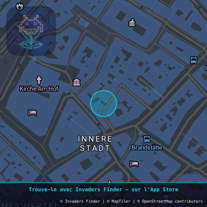 Zone approximative de l'invader WN_09, dans le quartier Widmerviertel, Vienne à Vienne. Emplacement exact disponible dans l'app Invaders Finder.