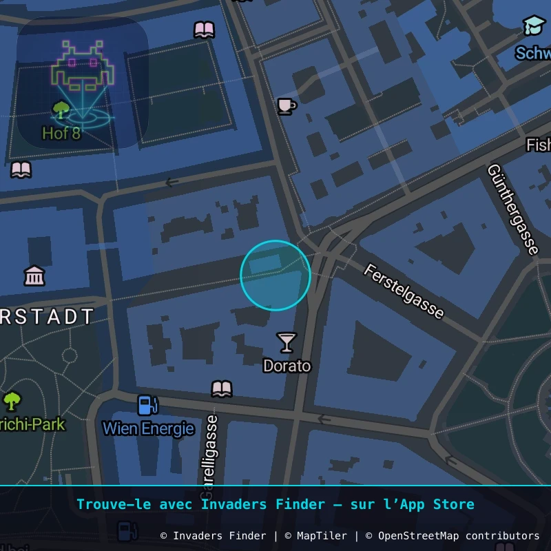 Zone approximative de l'invader WN_17, dans le quartier Widmerviertel, Vienne à Vienne. Emplacement exact disponible dans l'app Invaders Finder.