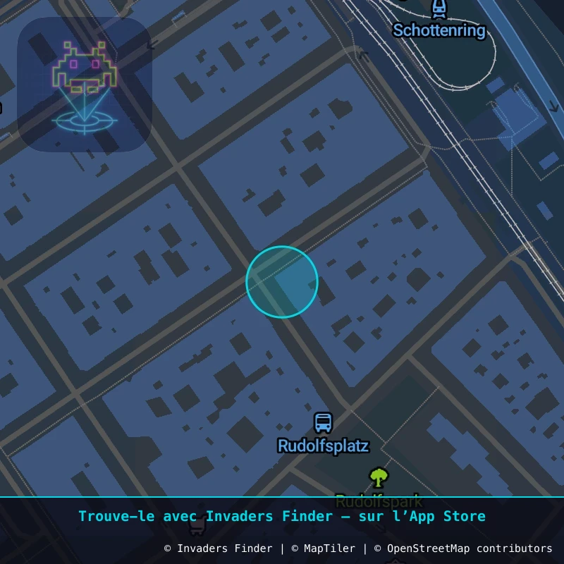 Zone approximative de l'invader WN_25, dans le quartier Widmerviertel, Vienne à Vienne. Emplacement exact disponible dans l'app Invaders Finder.
