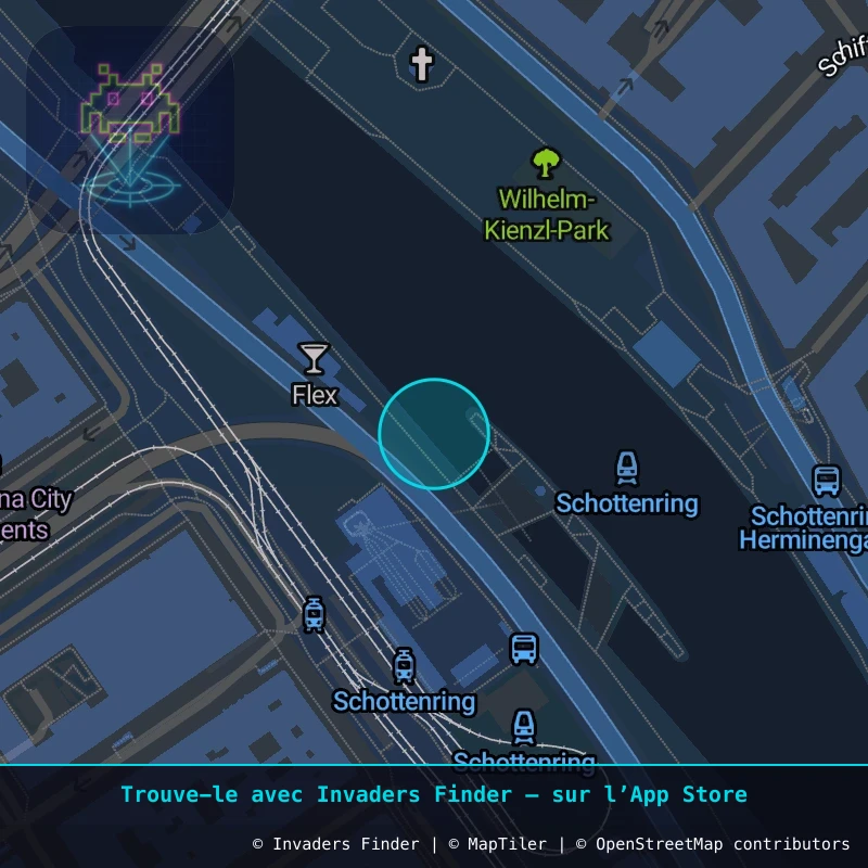 Zone approximative de l'invader WN_29, dans le quartier Widmerviertel, Vienne à Vienne. Emplacement exact disponible dans l'app Invaders Finder.