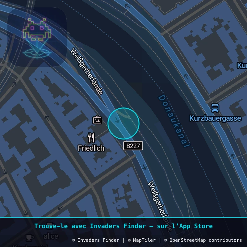 Zone approximative de l'invader WN_40, dans le quartier Widmerviertel, Vienne à Vienne. Emplacement exact disponible dans l'app Invaders Finder.