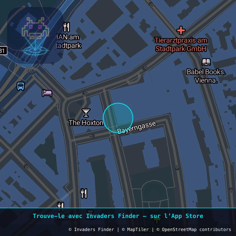 Zone approximative de l'invader WN_43, dans le quartier Widmerviertel, Vienne à Vienne. Emplacement exact disponible dans l'app Invaders Finder.