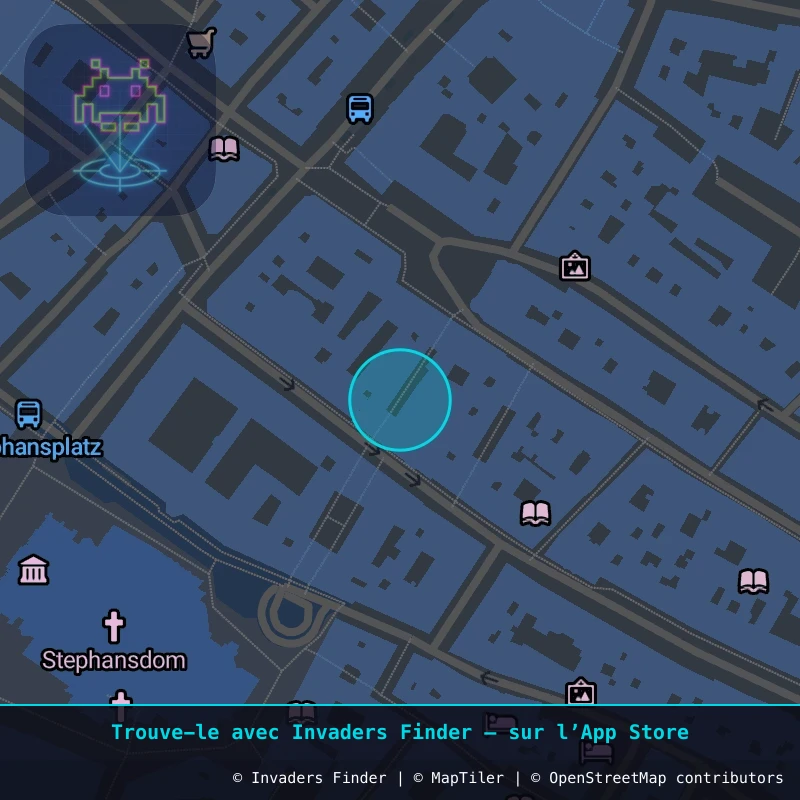 Zone approximative de l'invader WN_44, dans le quartier Widmerviertel, Vienne à Vienne. Emplacement exact disponible dans l'app Invaders Finder.