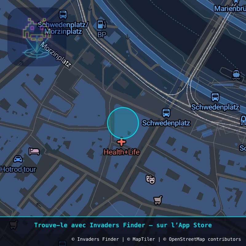 Zone approximative de l'invader WN_45, dans le quartier Widmerviertel, Vienne à Vienne. Emplacement exact disponible dans l'app Invaders Finder.